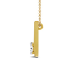 10kt Yellow Gold Minimal Lab Diamond Initial Y Necklace (1/5 Ct. Tw.) left