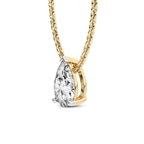 9ct Yellow Gold Marisol Pear Lab Diamond Solitaire Necklace (2 Ct. Tw.) side right image one