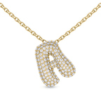 10kt Yellow Gold Lab Diamond Initial A Necklace (1 Ct. Tw.) front image