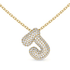 10kt Yellow Gold Lab Diamond Initial J Necklace (1 Ct. Tw.) front image