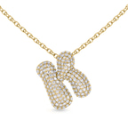 9ct Yellow Gold Lab Diamond Initial K Necklace (1 Ct. Tw.) front image
