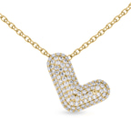 10kt Yellow Gold Lab Diamond Initial L Necklace (1 Ct. Tw.) front image