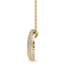 10kt Yellow Gold Lab Diamond Initial L Necklace (1 Ct. Tw.) right