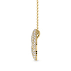 14kt Yellow Gold Lab Diamond Initial M Necklace (1 Ct. Tw.) standing product image one