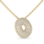 14kt Yellow Gold Lab Diamond Initial O Necklace (1 Ct. Tw.) left