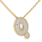 14kt Yellow Gold Lab Diamond Initial Q Necklace (1 Ct. Tw.) left