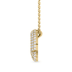14kt Yellow Gold Lab Diamond Initial Q Necklace (1 Ct. Tw.) right