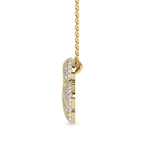10kt Yellow Gold Lab Diamond Initial R Necklace (1 Ct. Tw.) standing product image one