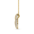 10kt Yellow Gold Lab Diamond Initial T Necklace (1 Ct. Tw.) right