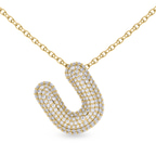 10kt Yellow Gold Lab Diamond Initial U Necklace (1 Ct. Tw.) front image