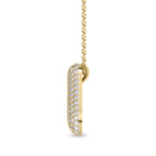 10kt Yellow Gold Lab Diamond Initial V Necklace (1 Ct. Tw.) right