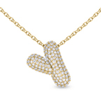 9ct Yellow Gold Lab Diamond Initial Y Necklace (1 Ct. Tw.) front image
