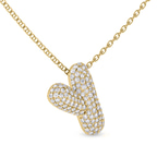 9ct Yellow Gold Lab Diamond Initial Y Necklace (1 Ct. Tw.) left