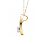 10kt Yellow Gold Minimal Lab Diamond Initial C Necklace (1/5 Ct. Tw.) left