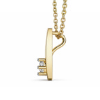 14kt Yellow Gold Minimal Lab Diamond Initial D Necklace (1/5 Ct. Tw.) left