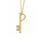 14kt Yellow Gold Minimal Lab Diamond Initial J Necklace (1/5 Ct. Tw.) left