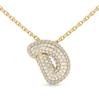 10kt Yellow Gold Lab Diamond Initial D Necklace (1 Ct. Tw.) front image