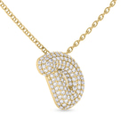 10kt Yellow Gold Lab Diamond Initial D Necklace (1 Ct. Tw.) left