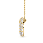10kt Yellow Gold Lab Diamond Initial D Necklace (1 Ct. Tw.) right