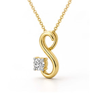 10kt Yellow Gold Minimal Lab Diamond Initial S Necklace (1/5 Ct. Tw.) right