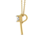 10kt Yellow Gold Minimal Lab Diamond Initial T Necklace (1/5 Ct. Tw.) left