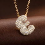 10kt Yellow Gold Lab Diamond Initial E Necklace (1 Ct. Tw.) color product image one