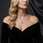10kt Yellow Gold Lab Diamond Initial E Necklace (1 Ct. Tw.) model image two