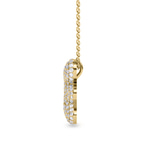 14kt Yellow Gold Lab Diamond Initial F Necklace (1 Ct. Tw.) right