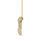 9ct Yellow Gold Lab Diamond Initial I Necklace (1 Ct. Tw.) standing product image one