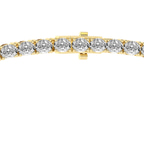 14kt Yellow Gold Eden Oval Lab Diamond Tennis Necklace (10 Ct. Tw.) side right image one
