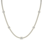 10kt Yellow Gold Solitaire Station Lab Diamond Tennis Necklace (15 Ct. Tw.) front image