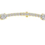 10kt Yellow Gold Solitaire Station Lab Diamond Tennis Necklace (15 Ct. Tw.) left