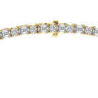 10kt Yellow Gold East West Emerald Elegance Lab Diamond Tennis Necklace (20 Ct. Tw.) left