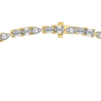 10kt Yellow Gold Multi-Shape Lab Diamond Tennis Necklace (15 Ct. Tw.) left