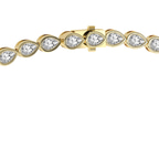 14kt Yellow Gold Infinity Pear Lab Diamond Tennis Necklace (50 Ct. Tw.) side right image one