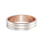 9ct Rose Gold Passion Blend Men's Band front image