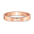 9ct Rose Gold Everlasting Bow Men's Band front image