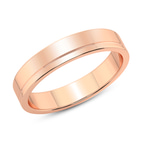 9ct Rose Gold Forever Men's Band left