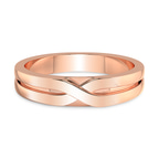9ct Rose Gold Ardor X Men's Band front image