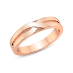 9ct Rose Gold Ardor X Men's Band left