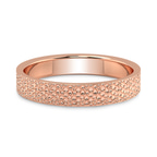 9ct Rose Gold Sculpted Men's Band front image