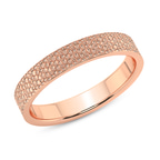9ct Rose Gold Sculpted Men's Band left