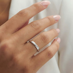 9ct Rose Gold Love Bond Couple Rings (1/20 Ct. Tw.) her model
