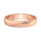 10kt Rose Gold Classic Contrast Men's Band front image