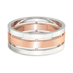 10kt Rose Gold Unfading Two-Tone Men's Band front image