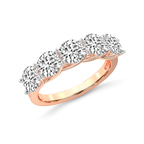 10kt Rose Gold Valentina Round Lab Diamond Anniversary Band (5 Ct. Tw.) side right image one
