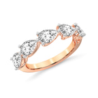 9ct Rose Gold Penelope Pear Lab Diamond Anniversary Band (1/2 Ct. Tw.) side right image one