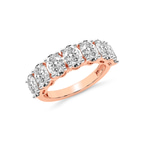 9ct Rose Gold Blanca Oval Lab Diamond Anniversary Band (4 Ct. Tw.) side right image one