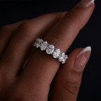 9ct Rose Gold Blanca Oval Lab Diamond Anniversary Band (4 Ct. Tw.) model image two