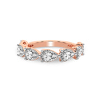 9ct Rose Gold Estrella Pear Lab Diamond Anniversary Band (1 Ct. Tw.) front image